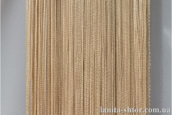 Штори-нитки однотонні бежеві