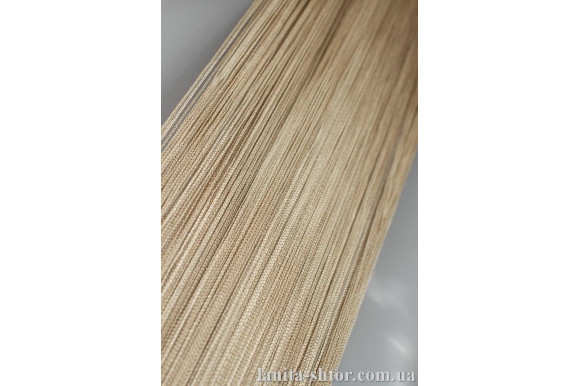 Штори-нитки однотонні бежеві