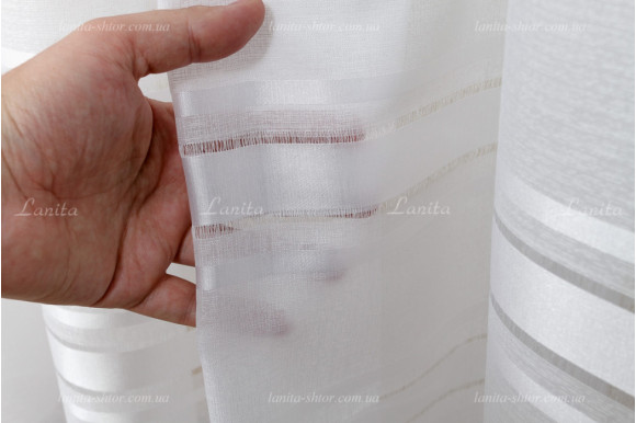 Тюль сабле зі смужками Loris TSP-7961