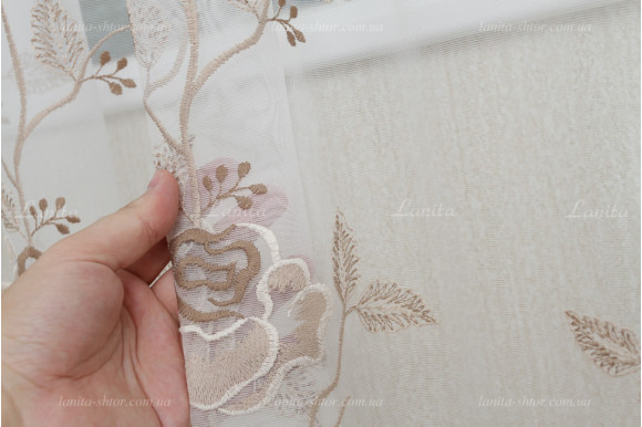 Тюль фатин с вышивкой Balmy TSL-8061 Тюль фатин с вышивкой Balmy TSL-8061