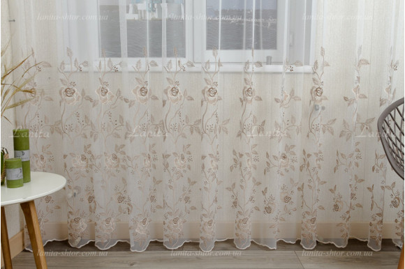 Тюль фатин с вышивкой Balmy TSL-8061 Тюль фатин с вышивкой Balmy TSL-8061