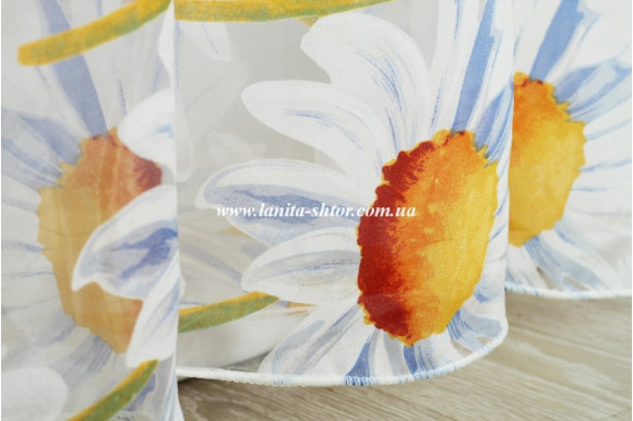 Тюль деворе Ромашка TD-1048