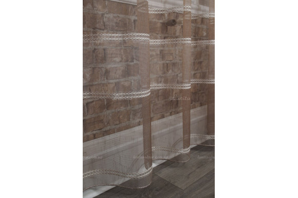 Тюль льон сітка з мережкою Belta TLM-1162