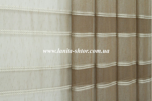 Тюль льон сітка з мережкою Belta TLM-1162