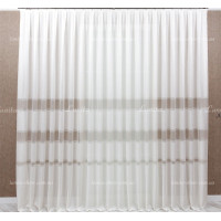 Готовый тюль лен в полоску Tara 2,51м/5,0м