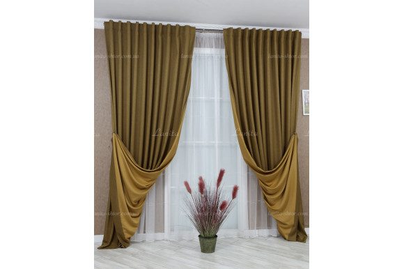 Готовые шторы лен Gaston GS-2176 2,64м/2*2,20м