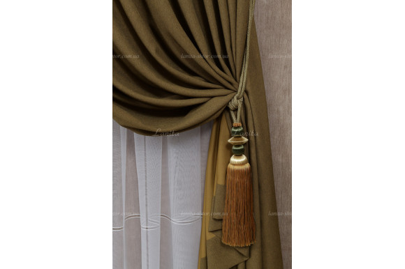 Готовые шторы лен Gaston GS-2176 2,64м/2*2,20м