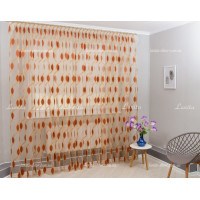 Тюль органза Mexx оранж-терракот 2,51м/6,0м