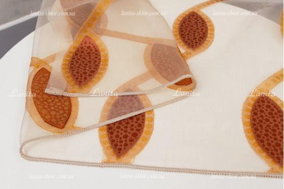 Тюль органза Mexx оранж-терракот 2,51м/6,0м