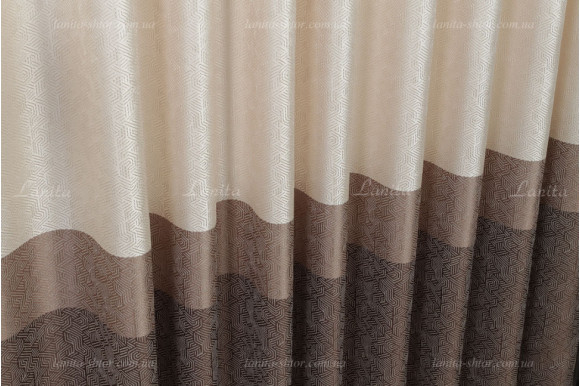 Шторы жаккард с купоном Ameli SGZ-8263