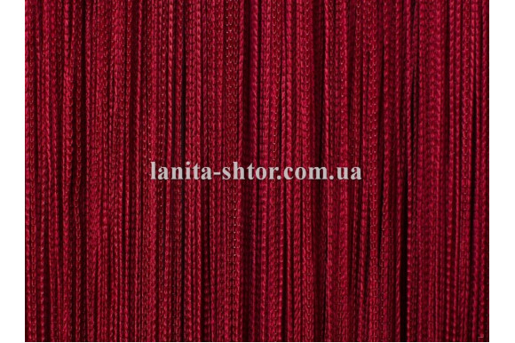Штори-нитки однотонні бордо