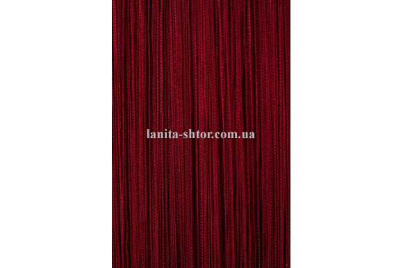 Штори-нитки однотонні бордо