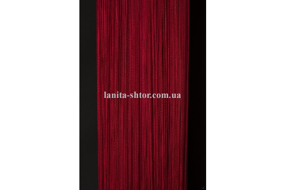 Штори-нитки однотонні бордо