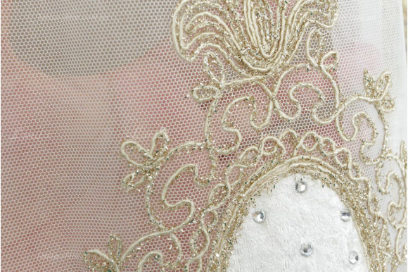 Тюль грек фатин со стразами Agila TFV-8164