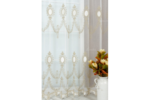 Тюль грек фатин со стразами Agila TFV-8164