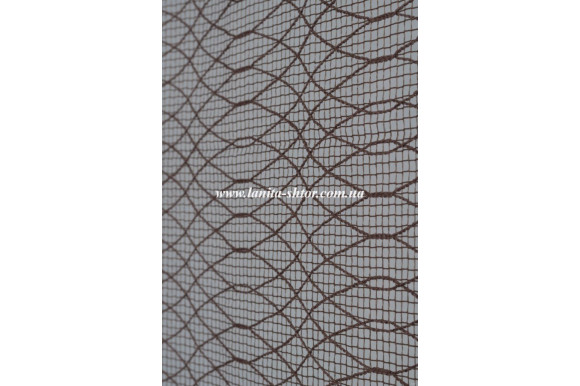 Тюль сітка темно-коричнева Kube 4087