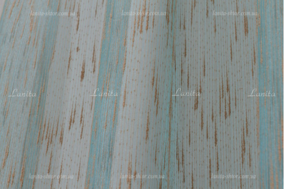 Тюль органза Mexx золотисто-бірюзовий 2,51м/6,0м