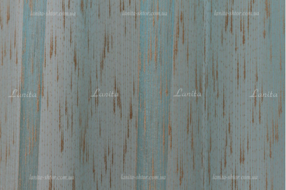 Тюль органза Mexx золотисто-бірюзовий 2,51м/6,0м