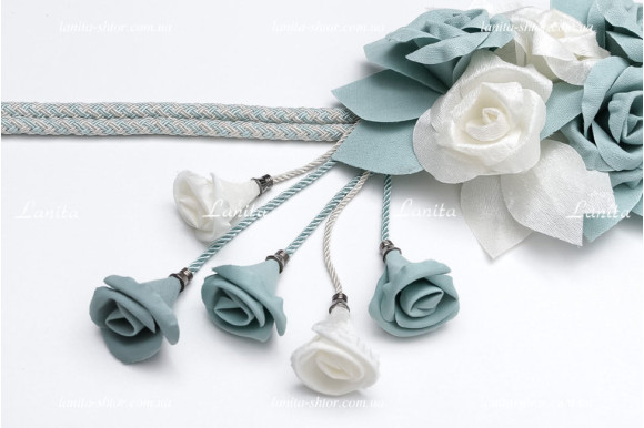 Подхват для штор Buket 6403 молочно-голубой