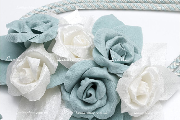 Подхват для штор Buket 6403 молочно-голубой