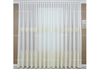 Готовый тюль лен-жаккард Paolo GT-2180 2,50м/6,30м