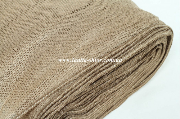 Тюль сетка гипюровая светло-коричневая IP-5015