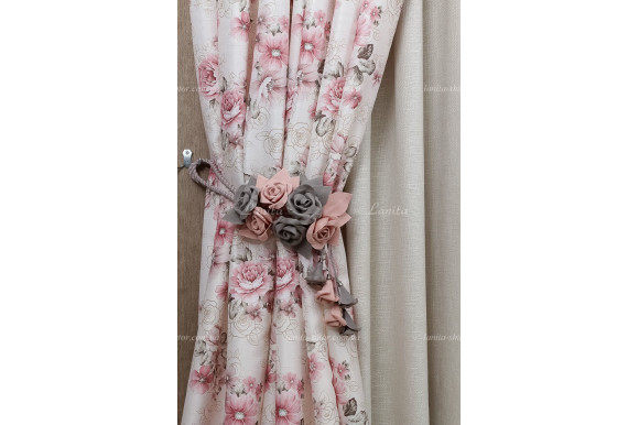 Підхват для штор Buket 6401 сіро-персиковий