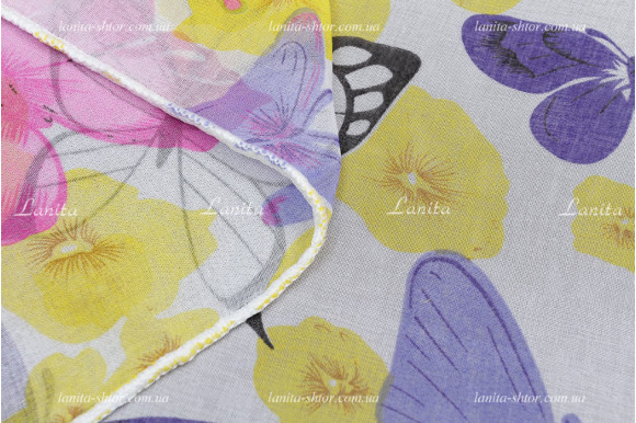 Тюль лен Бабочки ST-1862