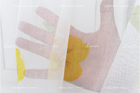 Тюль лен Бабочки ST-1862