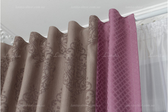 Готові штори комбі GS-8268 2,53м/2*2,55м