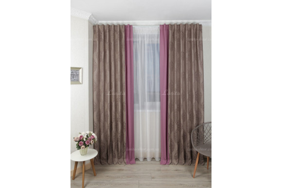 Готові штори комбі GS-8268 2,53м/2*2,55м