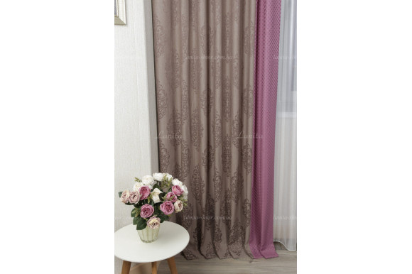 Готові штори комбі GS-8268 2,53м/2*2,55м