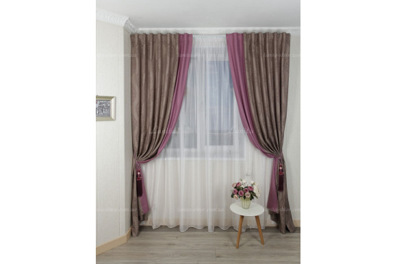 Готові штори комбі GS-8268 2,53м/2*2,55м