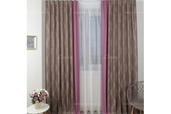 Готові штори комбі GS-8268 2,53м/2*2,55м