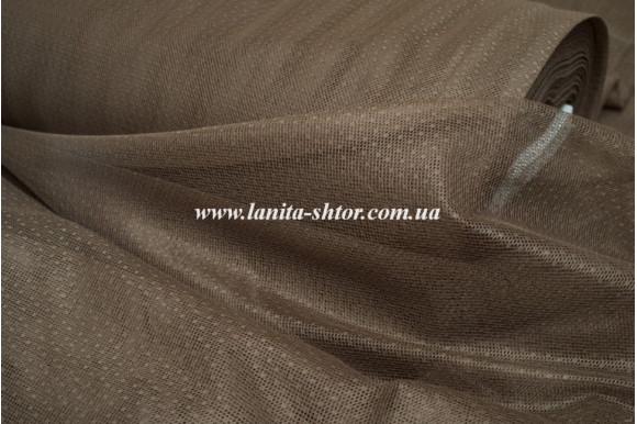 Тюль сітка гіпюрова темно-коричнева IP-5098