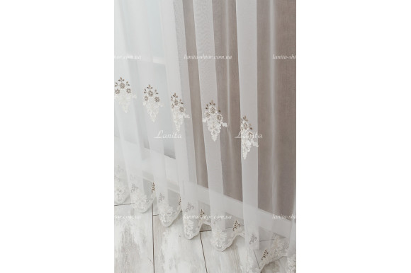 Тюль фатин з люрексом Azzaro TFV-1650