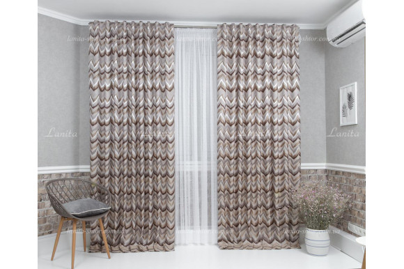 Готові штори жакард Baruti GS-8069 2,65м/2*2,0м