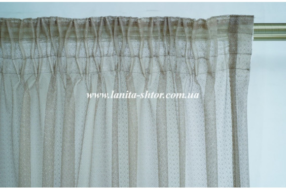 Тюль сетка гипюровая серо-бежевый IP-5078