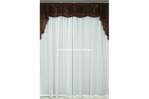 Ламбрекен із монорея шоколадний