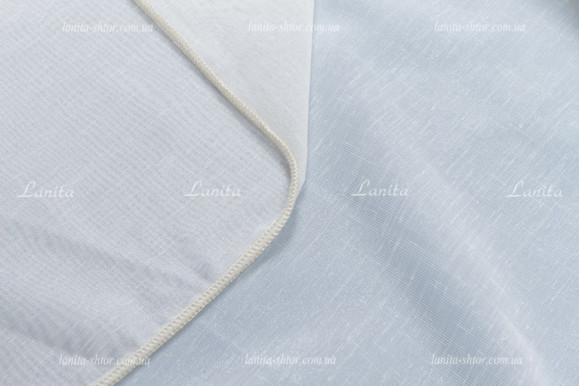 Тюль под лен с люрексом молочная Q18-1486