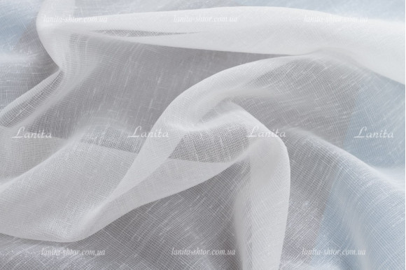 Тюль под лен с люрексом молочная Q18-1486