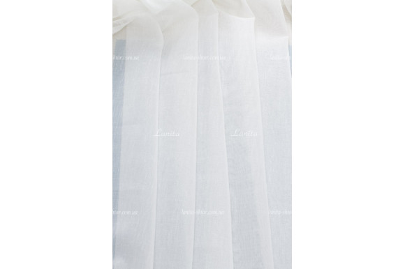 Тюль под лен с люрексом молочная Q18-1486