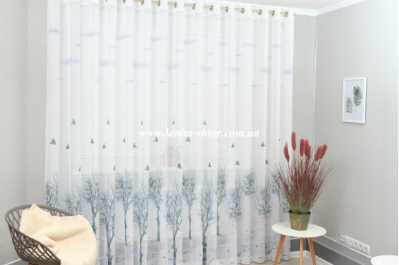 Готовий тюль креп-шифон Venza GP-6089 2,51м/5,0м