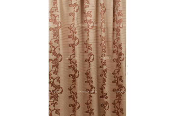 Штори з орнаментом Mexx SLK світло-коричневі 2,51м/2*2,0м