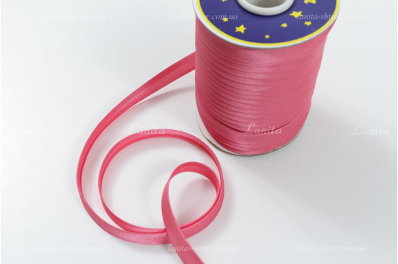 Косая бейка ярко-розовая