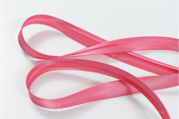 Косая бейка ярко-розовая