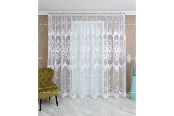 Тюль грек фатин со стразами Agila TFV-8171