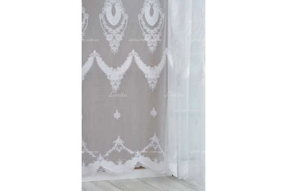 Тюль грек фатин со стразами Agila TFV-8171