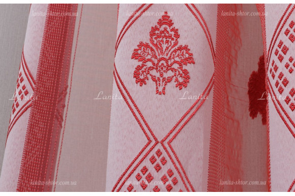 Тюль органза Mexx червоно-малиновий 2,51м/6,0м