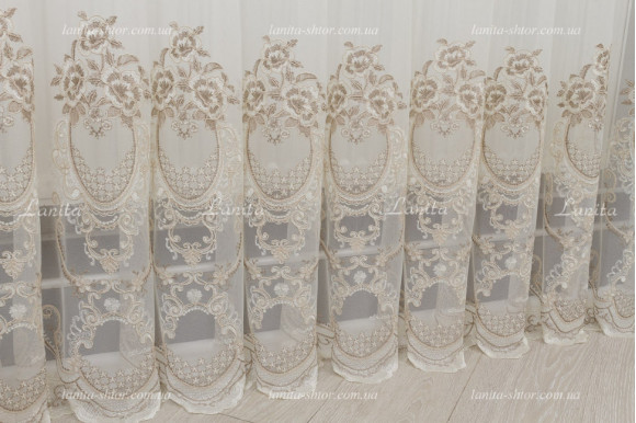 Тюль фатин с люрексом Agila TFV-1539